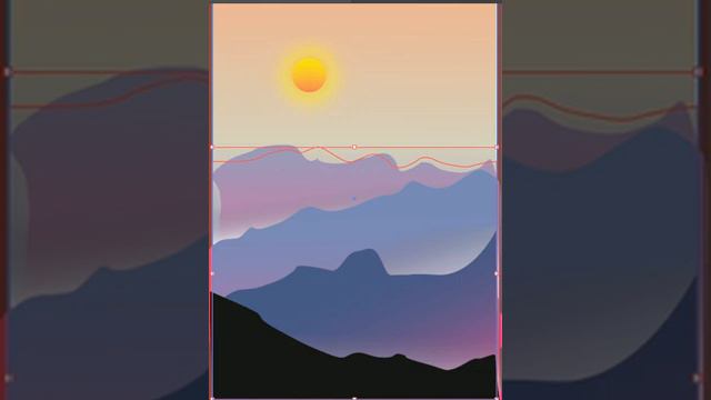 Landscape scenery vector art in Adobe Illustrator | Speed Art