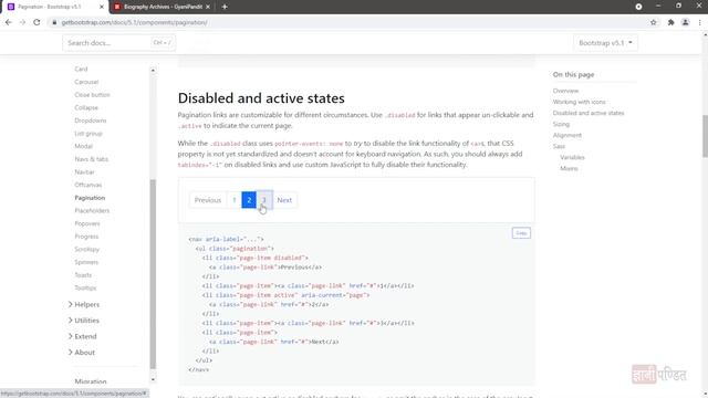Pagination Bootstrap | Lecture 18 | Bootstrap for beginners смотреть онлайн