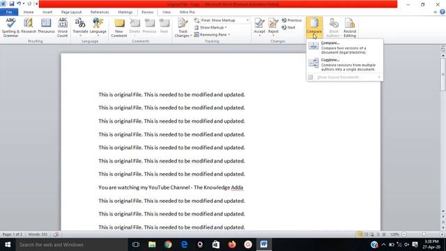 How To Compare Two Word File смотреть онлайн