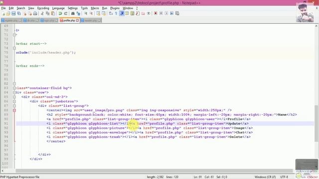 Make a profile Layout for online chat Box Using Bootstrap #Webcode in #Hindi Part13 смотреть онлайн