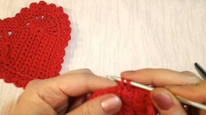 Сердечко. Салфетка крючком