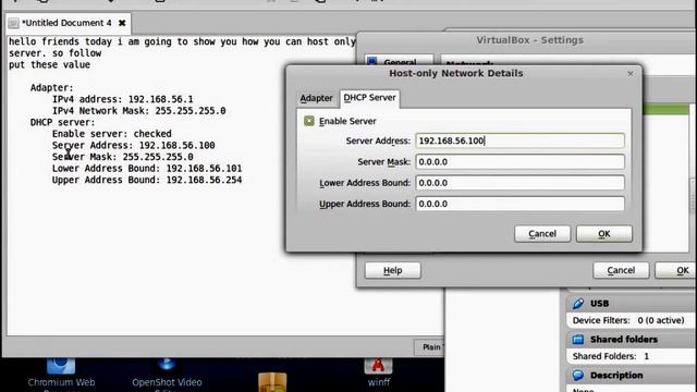 How to add host only adapter in virtualbox in linux or windows. смотреть онлайн
