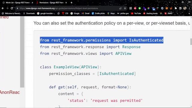 Django REST Framework - Build an API from Scratch | # 25 DRF Permissions | FlyDeck смотреть онлайн