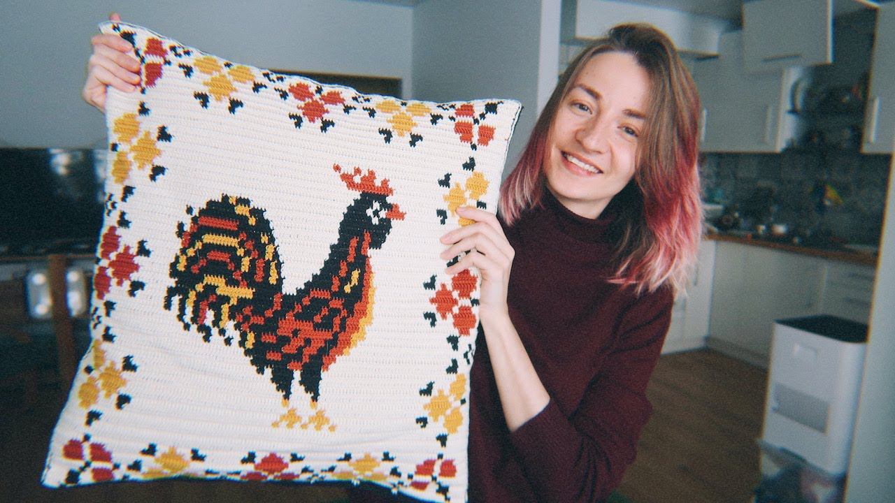 VLOG Подушка с петухом | Вышивка гладью | Рисунок акварелью смотреть онлайн