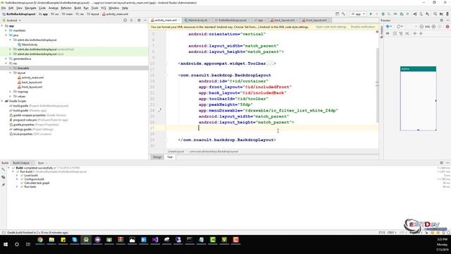 Kotlin Android Tutorial Backdrop Layout смотреть онлайн