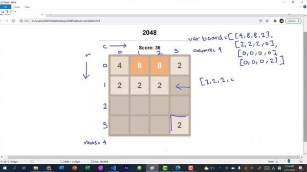 How to make 2048 Game with Javascript HTML CSS