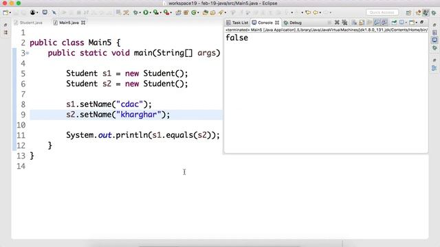 Day-4 Object equality for User Define Class using equals and hashcode method. смотреть онлайн