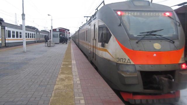 Электропоезд ЭП2Д-0013 ЦППК станция Нара 1.02.2019 смотреть онлайн