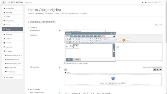 MathType for Moodle смотреть онлайн