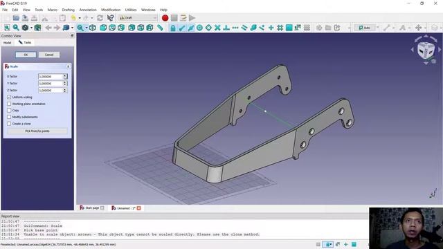 FreeCAD How To Scale Object