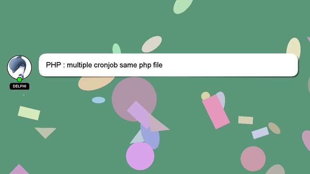 PHP : Multiple Cronjob Same Php File