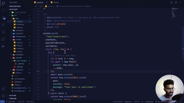 Node Express REST API | Full User Authentication | Part 7 - CRUD | Create, Update and Like Posts смотреть онлайн