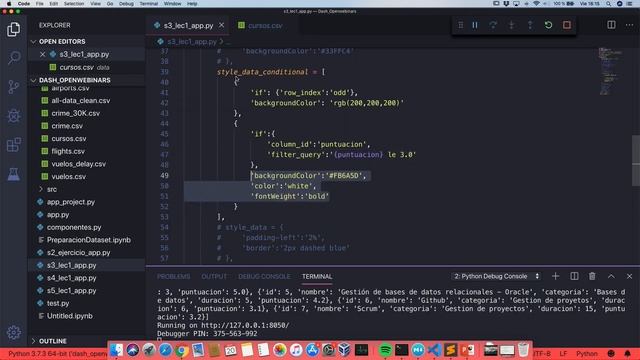 CÓMO CREAR UN DATATABLE CON DASH смотреть онлайн