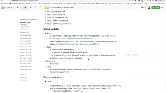 Velero Community Meeting - March 7, 2023 смотреть онлайн