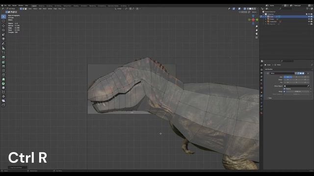 Modeling a T Rex in Blender Part 1 Tutorial смотреть онлайн