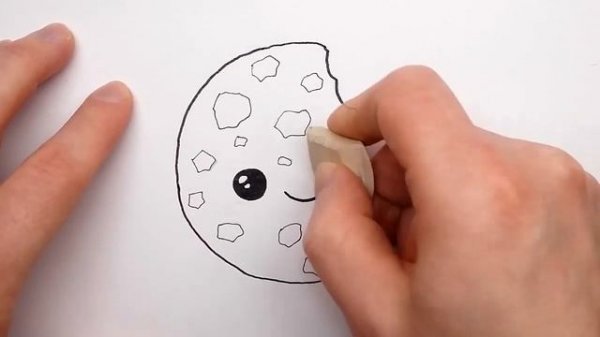 How to Draw a Cute Cookie - Step by Step - Cute and Easy for Kids