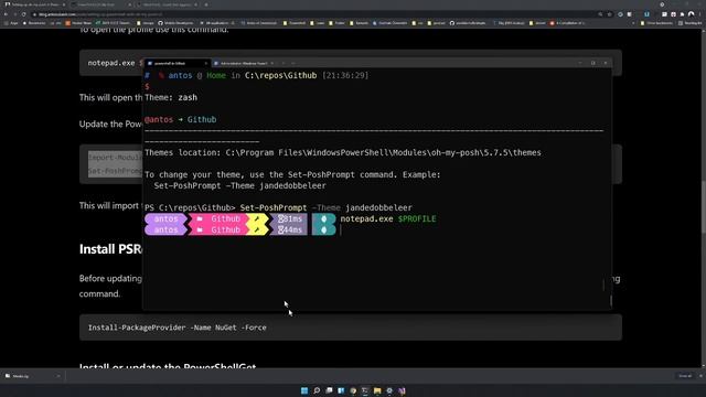 Setting up oh-my-posh and PSReadLine in PowerShell for Windows 11 смотреть онлайн