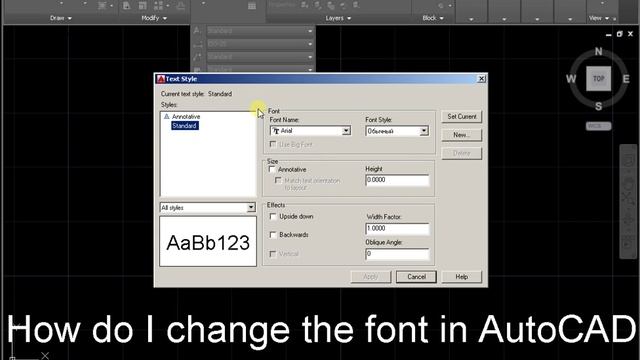 How do I change the font in AutoCAD смотреть онлайн