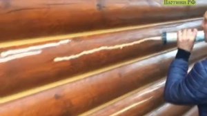 Плотники РФ. Герметик теплый шов - заделывание трещин на бревне