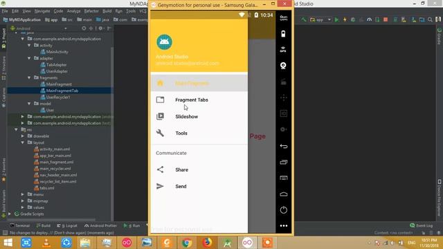 NavigationDrawer With Fragments, Tab Layout, View Pager and Recycler View смотреть онлайн