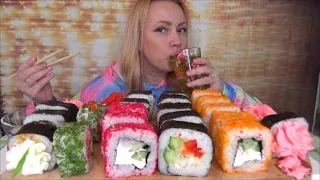 МУКБАНГ СУШИ РОЛЛЫ ...Русский мукбанг! смотреть онлайн