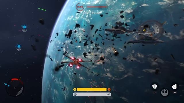 STAR WARS™ Battlefront™ Scarif Space Battle Gameplay смотреть онлайн