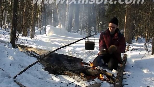 Пробный поход в лес. Чай из чаги. смотреть онлайн