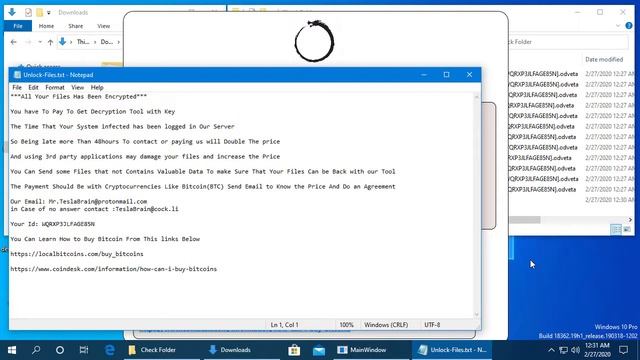 AppCheck Anti-Ransomware : Ouroboros Ransomware (.Email=[Mr.TeslaBrain@protonmail.com]ID=[*].odveta смотреть онлайн