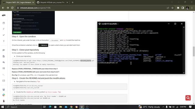 Step by step guide on how to solve 0x01. Git task for ALX software engineering смотреть онлайн