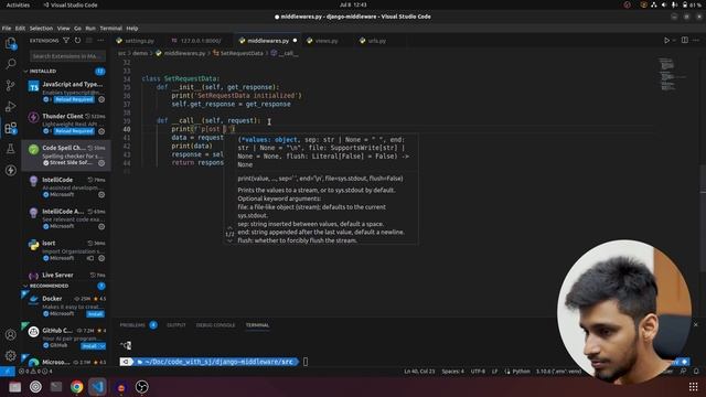 Django Middleware Part 4: Class Based Middleware | Custom Django Middleware смотреть онлайн