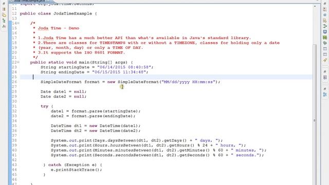JAVA JODA TIME EXAMPLE DEMO смотреть онлайн