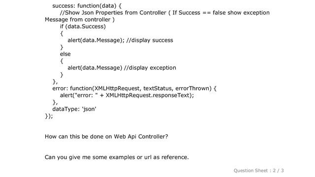 jQuery : How to return Json object on Web API Controller смотреть онлайн