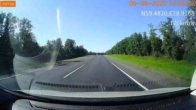 Опасный обгон на трассе А-180, Санкт-Петербург-Кингисепп. смотреть онлайн