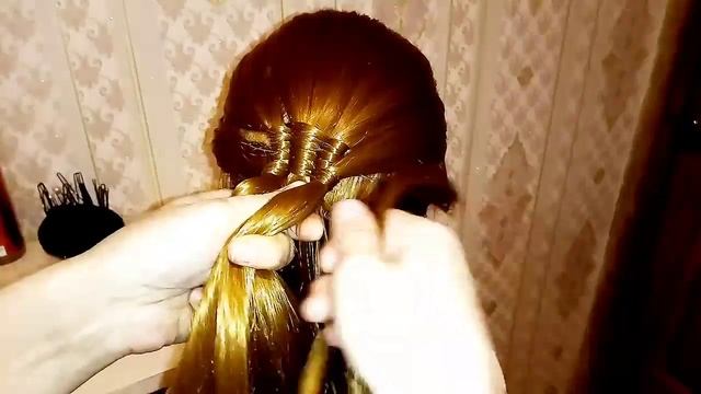 Урок 58. Тройная спираль. Необычная и красивая коса. Прическа на каждый день. смотреть онлайн