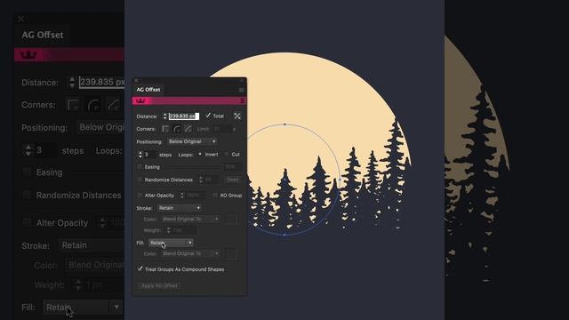 How to create multiple offset sunset in Illustrator with 1 Tool - Astute Graphics Quick Tip #Shorts смотреть онлайн