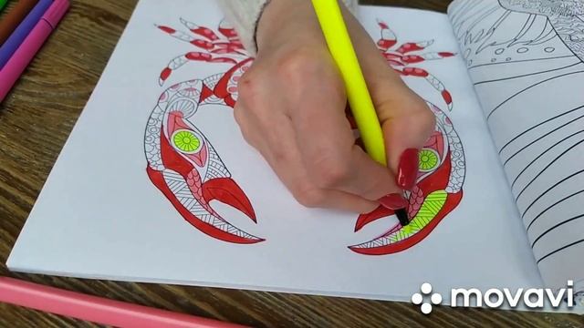 РАСКРАСКА ? АРТ новичок. Раскрашиваю краба фломастерами "deVENTE". Дешево и сердито ? смотреть онлайн