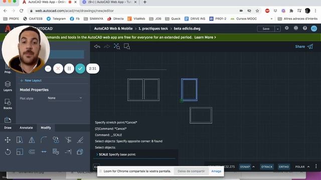 AutoCAD Web - Tutorial 9: Unir i Escalar смотреть онлайн