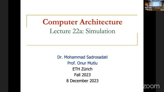Computer Architecture - Lecture 22: Simulation (Fall 2023) смотреть онлайн