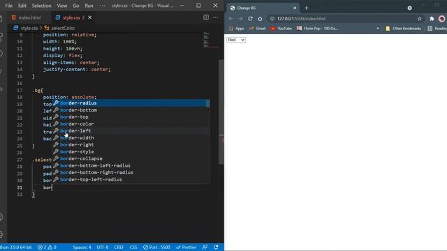 Change Background Color with Dropdown Menu | Javascript | Coder Fleet смотреть онлайн
