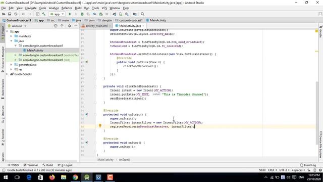 BroadcastReceiver trong Android Part 3 (Custom Broadcast Receiver) - [Android Tutorial - #20] смотреть онлайн