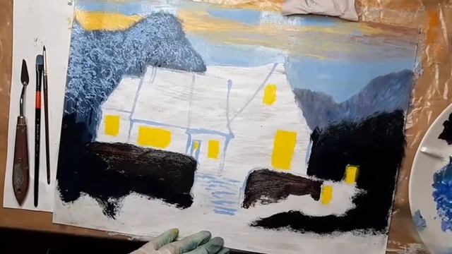 Зимний милый пейзаж? Путь художника смотреть онлайн