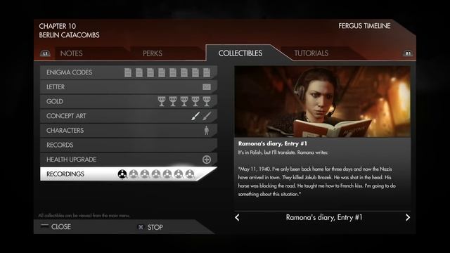 Wolfenstein: The New Order - Berlin Catacombs: Tunnel Glider (Tutorial) Sequence, Romona's Diary #1 смотреть онлайн