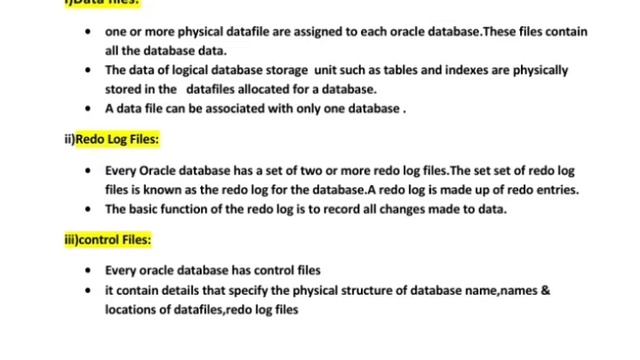 ORACLE BCA -5 UNIT1 DATABASE STRUCTURE & SPACE MANAGEMENT смотреть онлайн