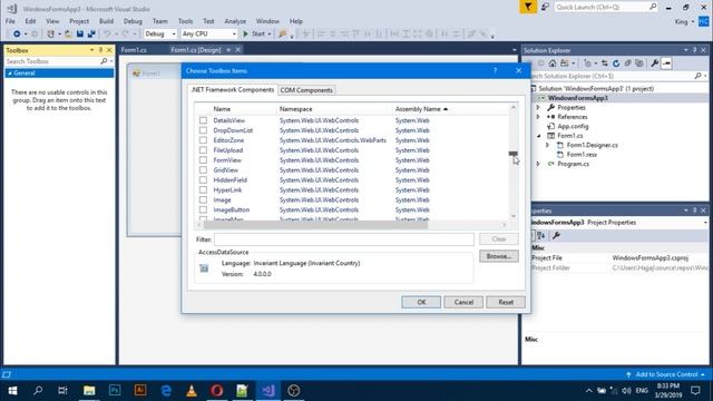 How to show toolbox and solution explorer and properties in visual studio смотреть онлайн