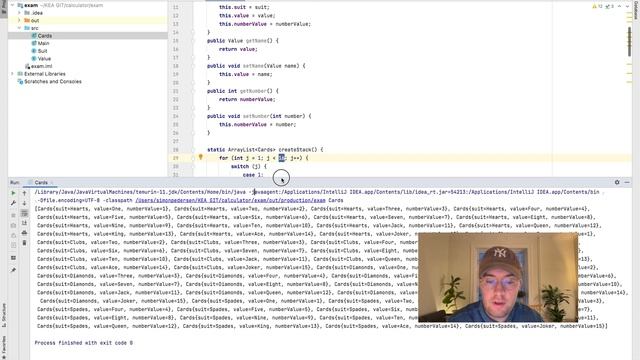 Java Card Stack with ArrayList | Filling Up a Stack with a For-Loop смотреть онлайн