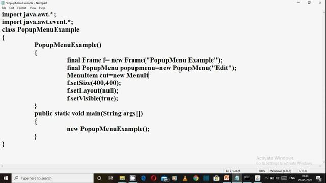 AWT PopupMenu Example Program in Java (हिंदी में) смотреть онлайн