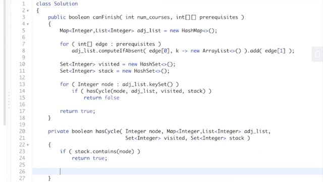 LeetCode 207. Course Schedule I - (DFS) смотреть онлайн