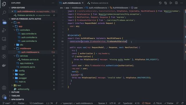 Nest JS Authentication and Role Based Authorization Firebase #42 смотреть онлайн
