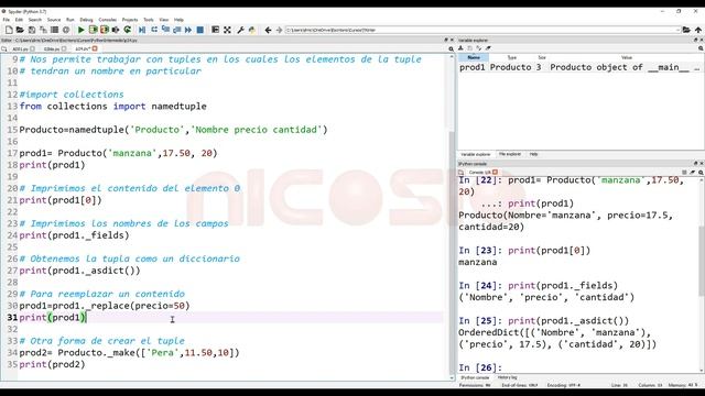 NamedTuple - 24 - Python Intermedio tutorial en español смотреть онлайн
