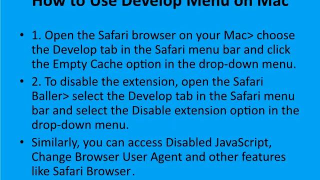 How to Enable Develop Menu in Safari on Mac? смотреть онлайн